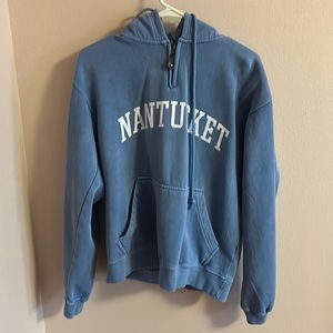 Dusty blue nantucket sweatshirt from local boutique, annie and the tees